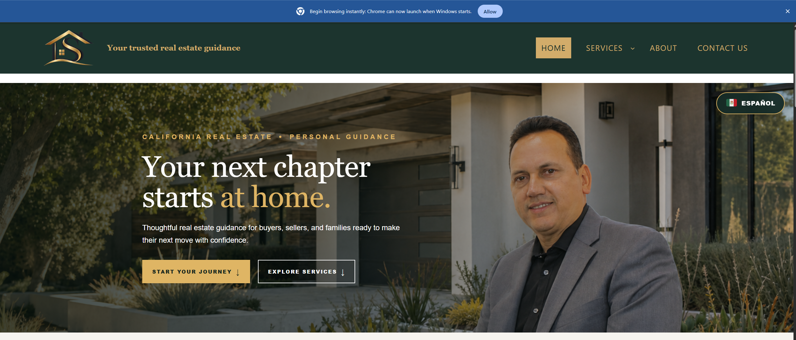 Santos Home Sales real estate homepage