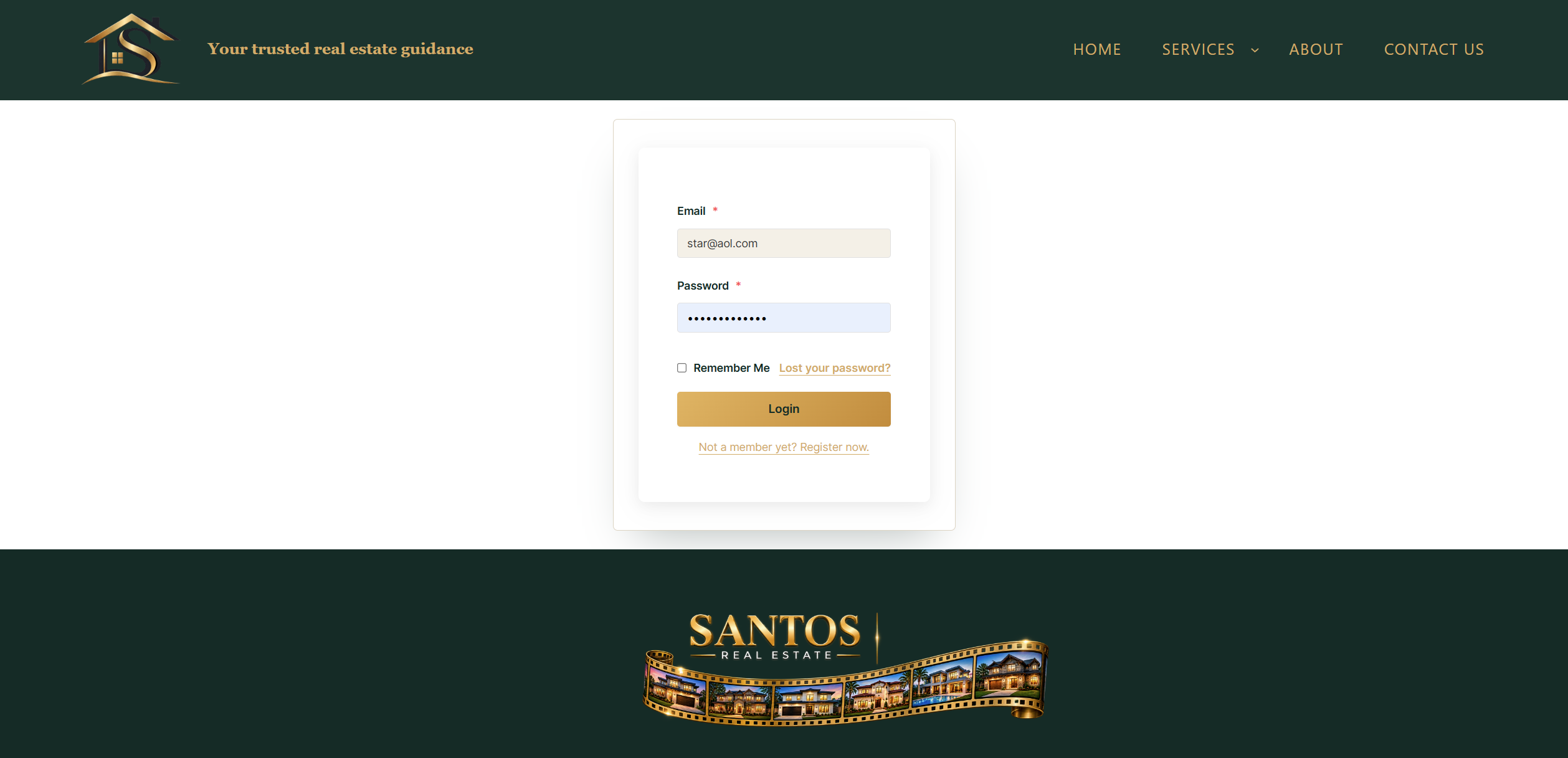 Santos Home Sales property search page